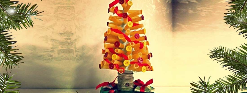 lavoretti natalizi albero di pasta